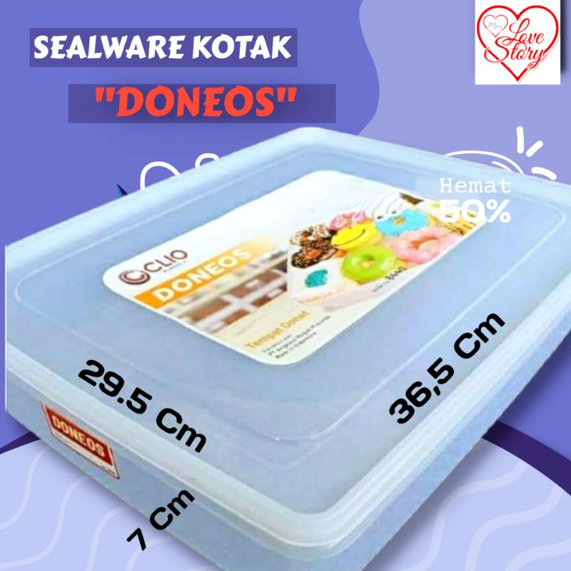 Food box 7000ml 36cm murah DONATSU / tempat brownies / tempat donat / kotak roti / toples 6Liter