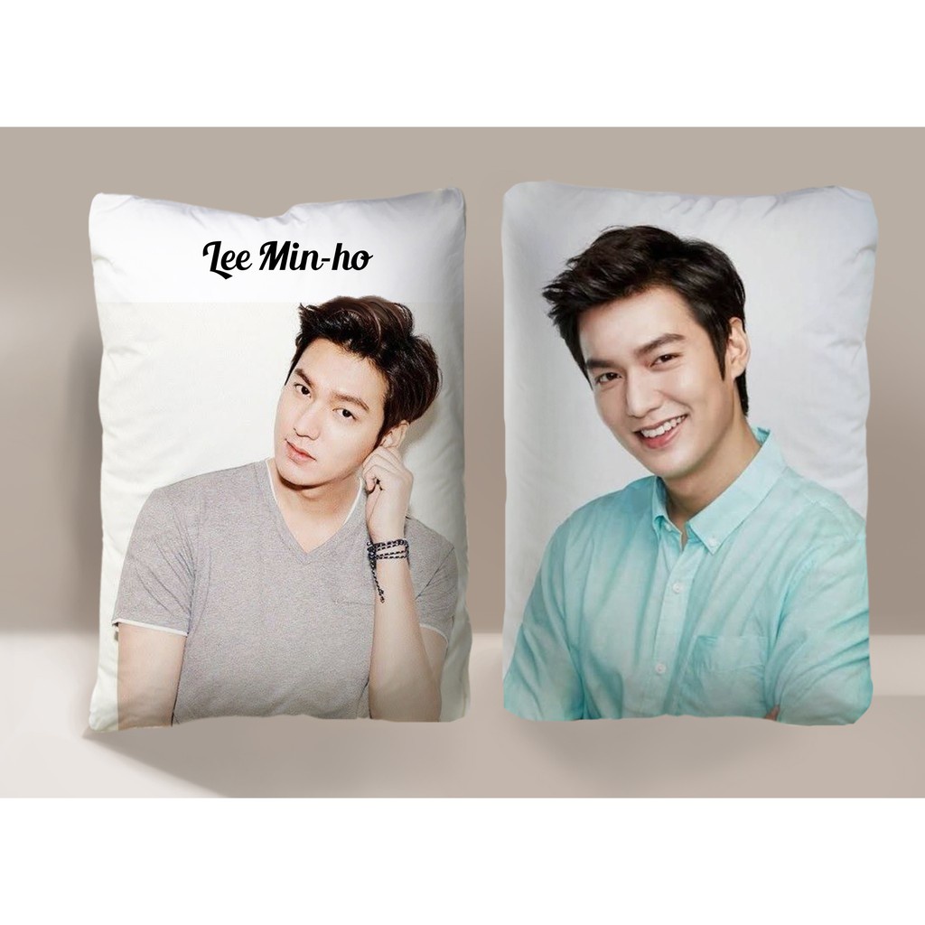 (SEHARI JADI) Bantal Foto Cetak Bantal Custom Artis Korea Lee Min-Ho Lee Min Ho Ukuran 40 X 60