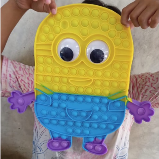 POP IT JUMBO VIRAL RAINBOW WARNA WARNI MAINAN ANAK TIKTOK-MINION 40CM