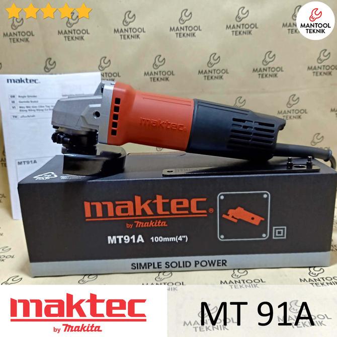 Mesin Gerinda Tangan 4" Maktec Mt91A Mt 91A Mt-91A Mt91 A Mt 91 A Termurah