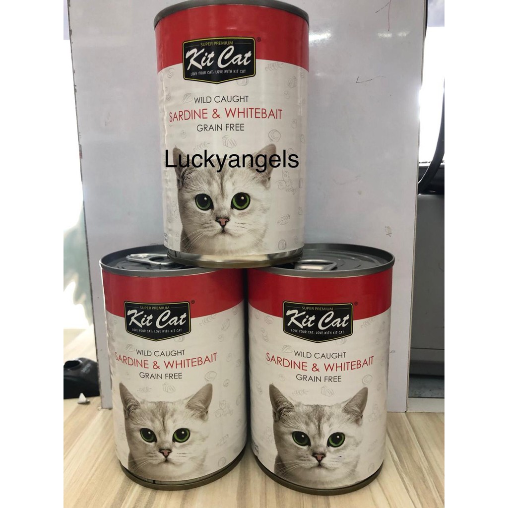 Kit Cat Sardine Whitebait 400gr Makanan Kucing Basah Kaleng Kitcat