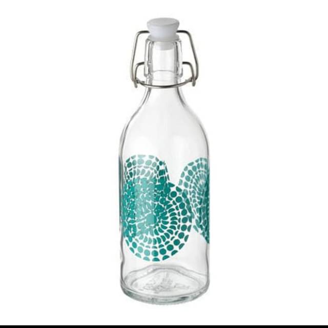 KORKEN bulat botol kaca motif 500 ml (ikea)