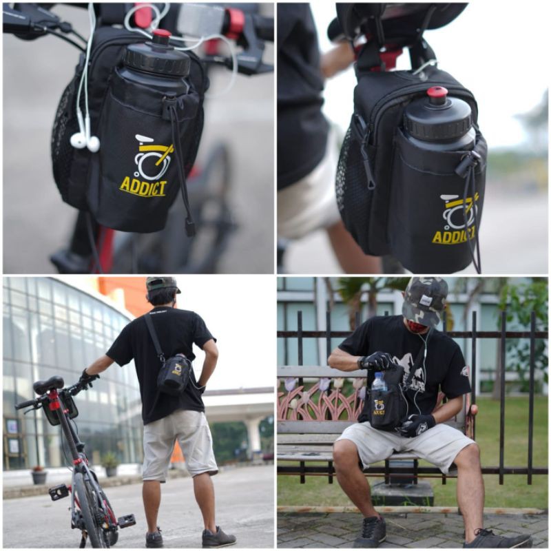 Jual Tas Handlebar Multifungsi Tas Botol Minum Sepeda Lipat Dan Mtb Tas Waistbag Sepeda Tas