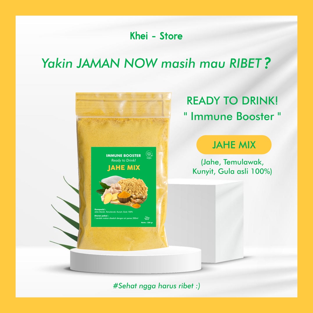 

JAHE BUBUK MIX (JAHE MERAH, TEMULAWAK,KUNYIT,GULA ASLI) |Minuman Herbal |Obat Corona |Immune Booster