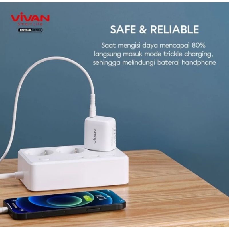 VIVAN Power 20 Adaptor Charger 3A USB-C Power Delivery PD