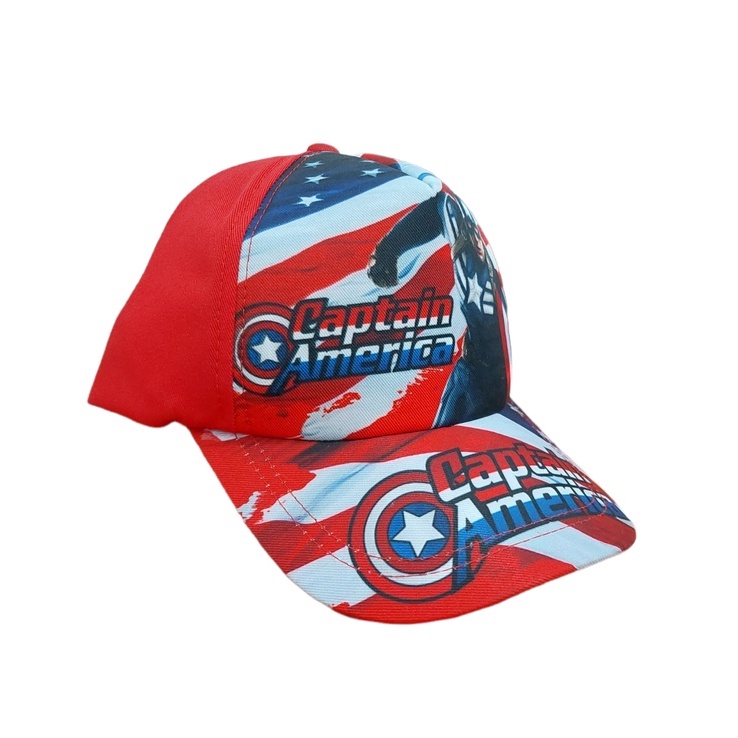 Topi Baseball Anak Print Depan Karakter Avengers / Power Rangers / Little Pony / Hello Kitty Usia 1-8 Tahun Laki Perempuan