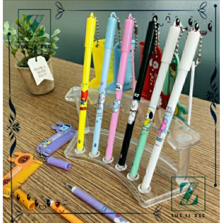 

pulpen bts bt21 / pulpen sisir bts / pen gel bts / alat tulis / pulpen / peralatan sekolah / pulpen bts / bangtan