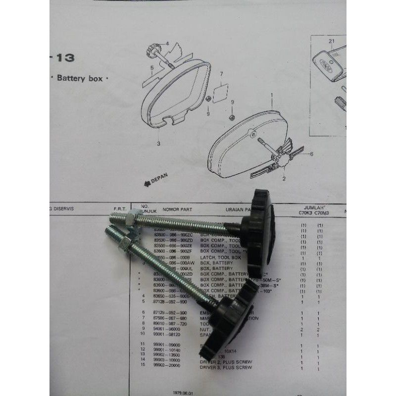 baut box aki  c50 c70 pispot c70 mk marking hm