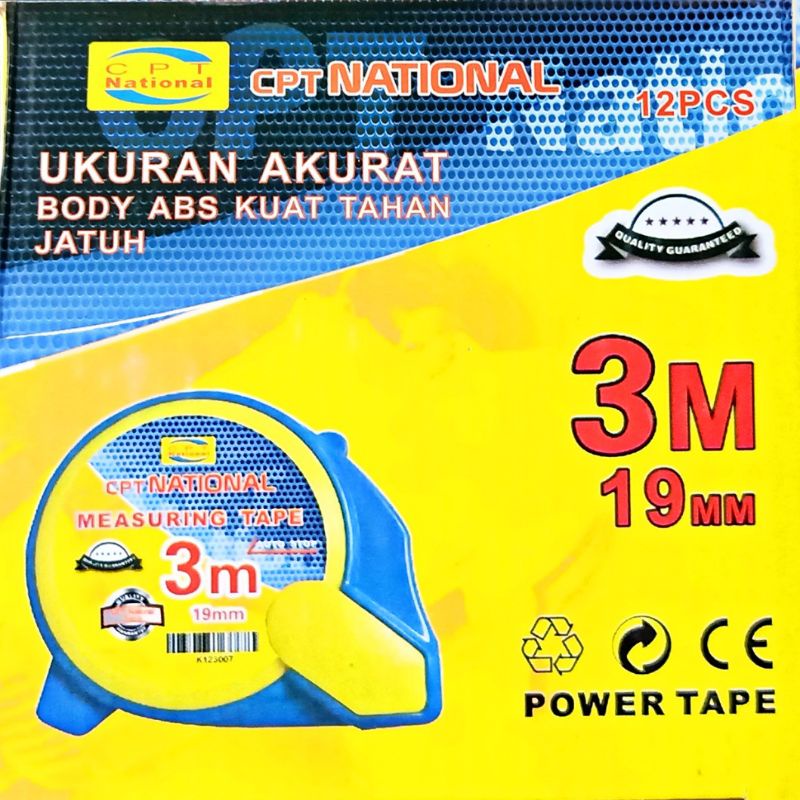 Meteran Auto Stop CPT National 3 meter