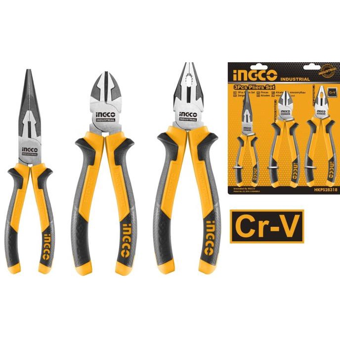 INGCO TANG SET 3 PCS HKPS28318 / TANG KARET SET INDUSTRIAL