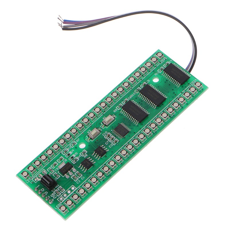 CRE✿RGB MCU Display Pattern Dual Channel 24 LED VU Indikator Level Sinyal