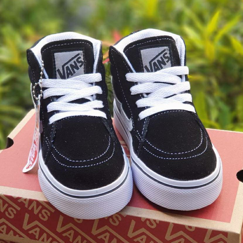 SEPATU VANS SK8 Baby Junior Kids BLACK WHITE HITAM PUTIH KADO COWOK CEWEK LAKI LAKI PEREMPUAN Murah