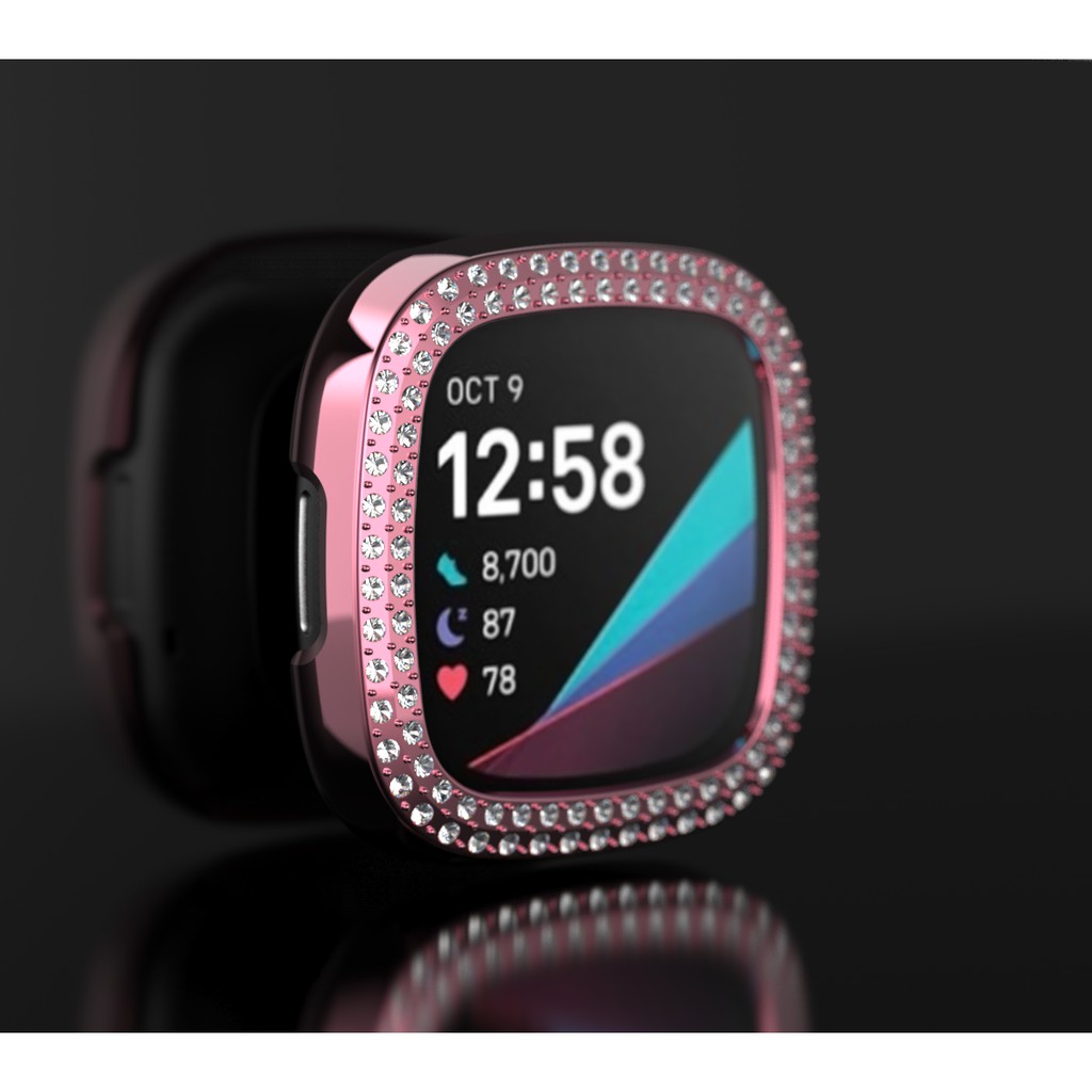 Blingbling Casing Pelindung Smartwatch Fitbit Versa 3 / Versa Sense Bumper Aksen Berlian