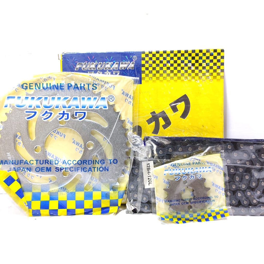 GEARSET GIRSET GEAR RANTAI SATRIA FU 2005 2012 OLD OEM JAPAN FUKUKAWA