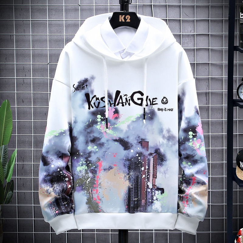 Hoodie Pria Sweater Kaos Hoodies Lengan Panjang Jaket Hoodie Bahan Polyester