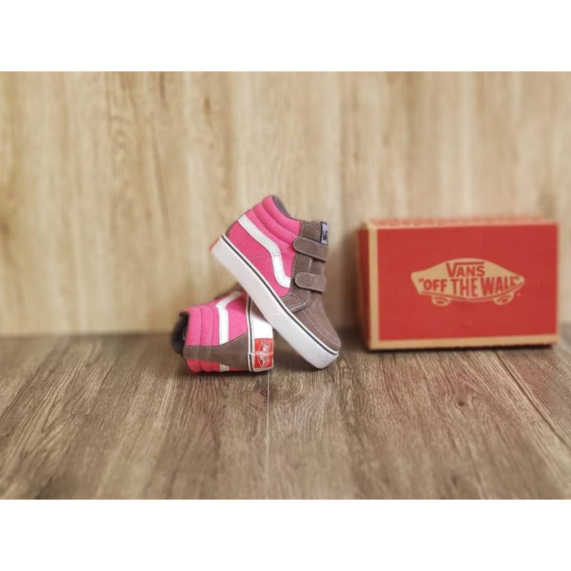 Sepatu Anak Vans Sk8 High Pink Size 25 - 31 Premium Quality