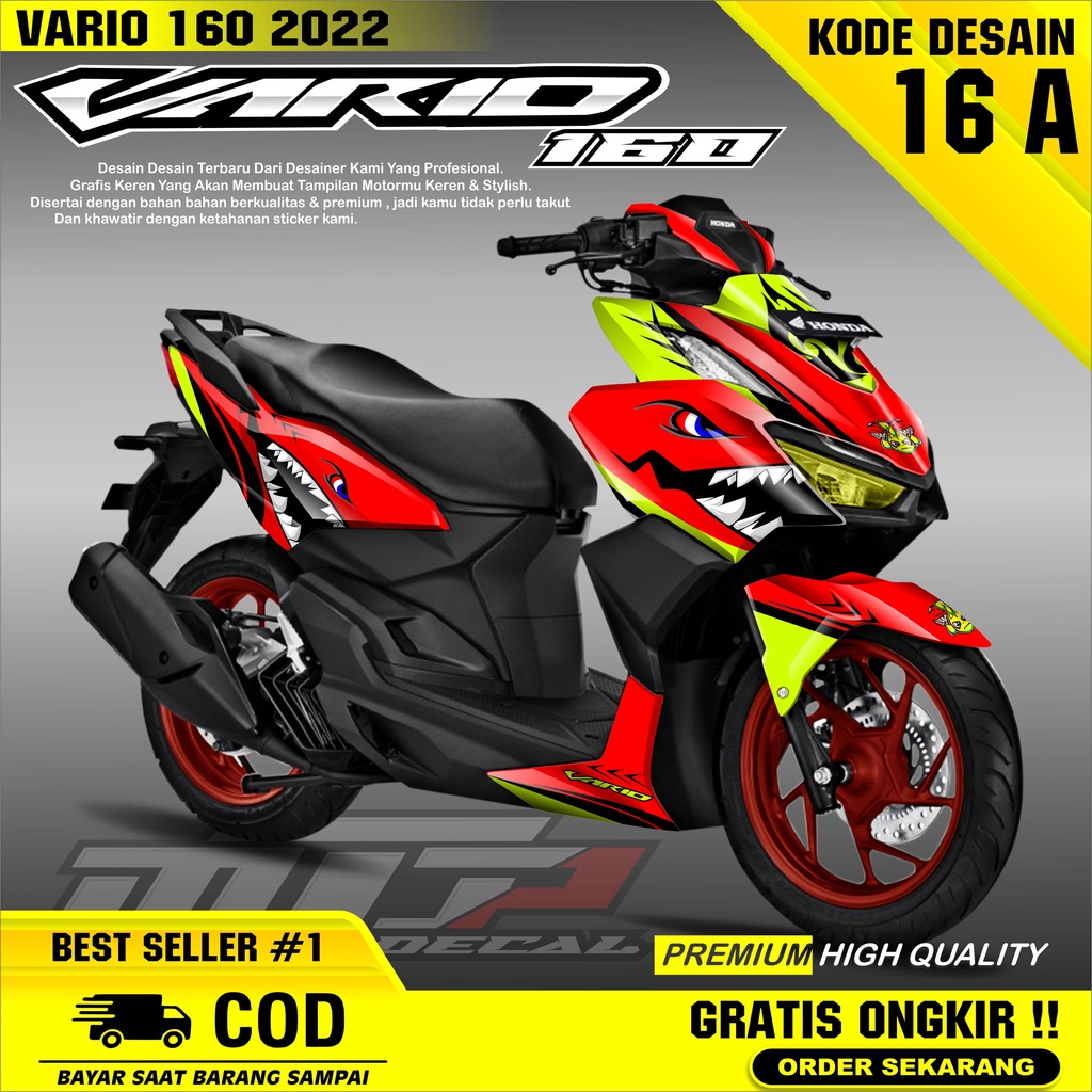 (BISA COD) Decal Sticker Vario 160 full body - Dekal Stiker Striping lis Vario 160 New 2022 Desain S