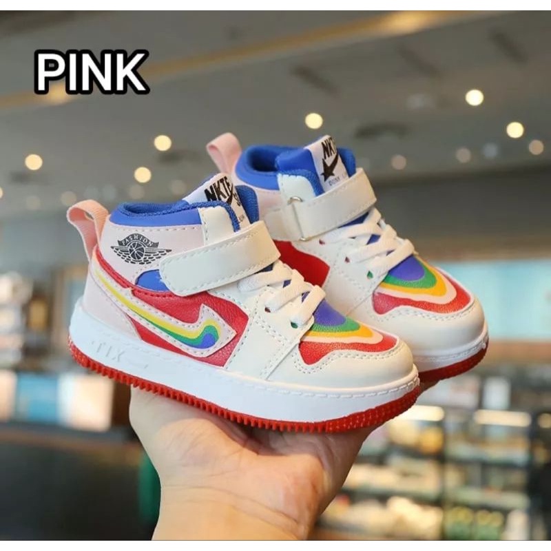 Sepatu Anak Import COLORFULL SNEAKER Sepatu Sneaker Anak Cowok dan Cewek Size 21-32