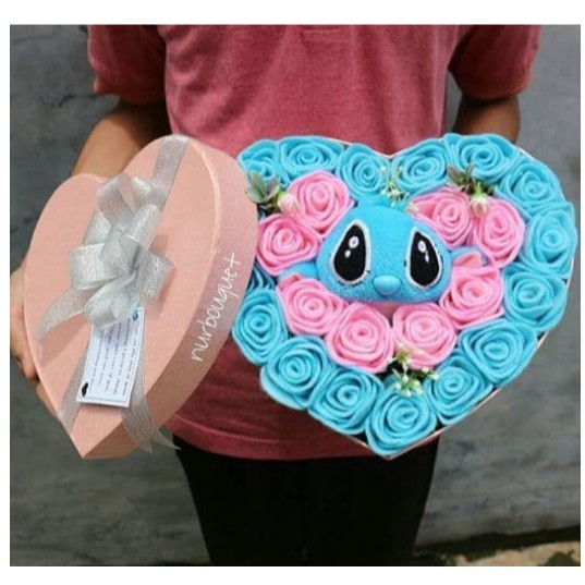 

Buket Box Stitch - Kado Spesial - Hadiah Ulang Tahun - Anniv Gift - Vallentine