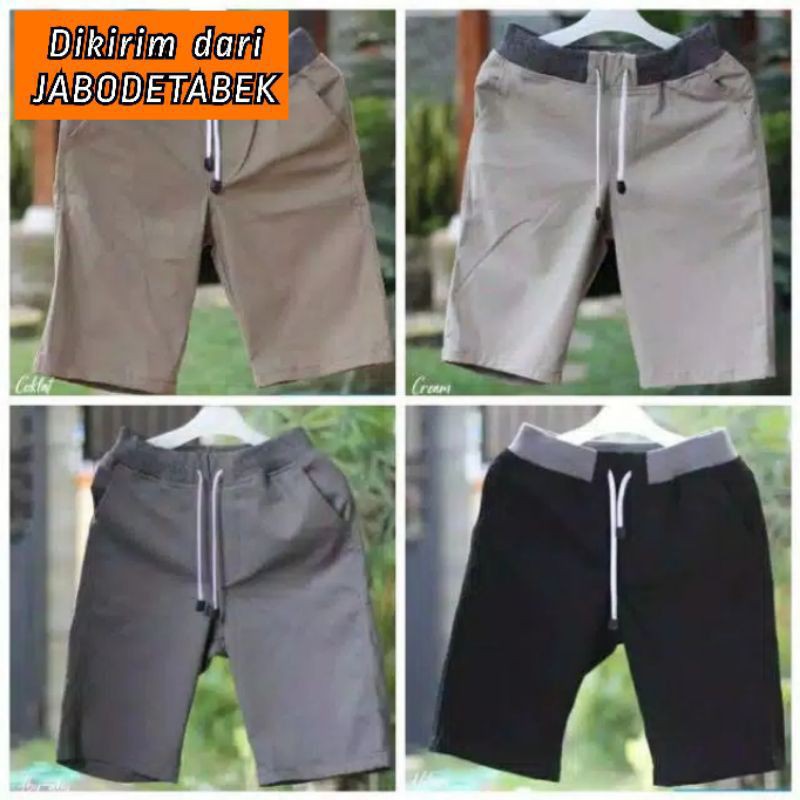 New CELANA RIB PENDEK CHINO PRIA Rib Pendek Chino