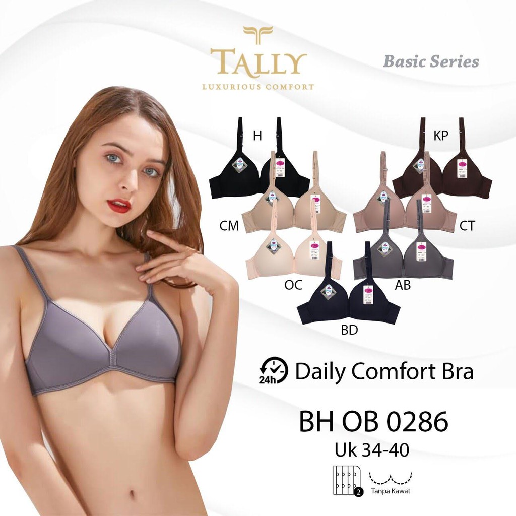 SCALEN BRA BH OB 0286 I BUSA TIPIS I TANPA KAWAT I SIZE 34-40 I CUP A
