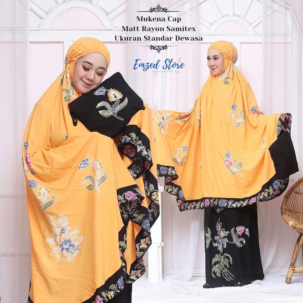 MUKENA BATIK CAP PEKALONGAN BAHAN RAYON SUPER MUKENA DEWASA SIZE JUMBO