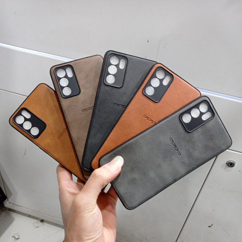 LEATHER CASE / KULIT LOGO OPPO RENO 6 (5G)