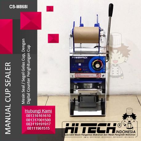 Sealer Cup Sealer Dengan Digital Counter Powerpack Cs-M868I Mesin Segel Gelas
