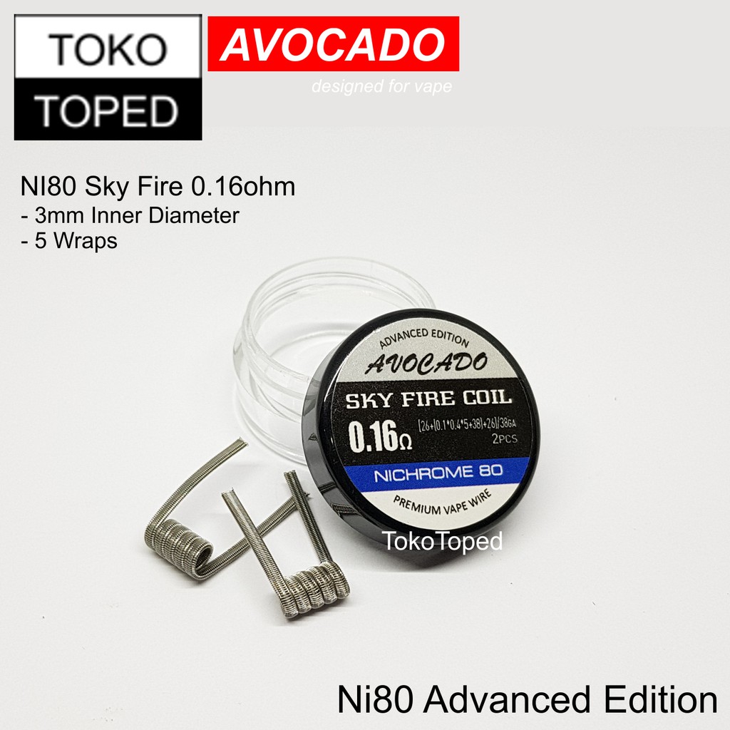 Authentic Avocado SKY FIRE Ni80 Coil 0.16ohm | flavor single dual coil