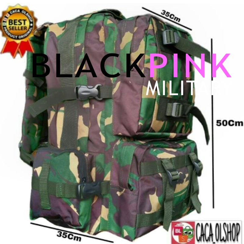 BLACKPINK            Tas|Ransel Punggung Loreng ABRI Standar TNI Model Lebanon Besar