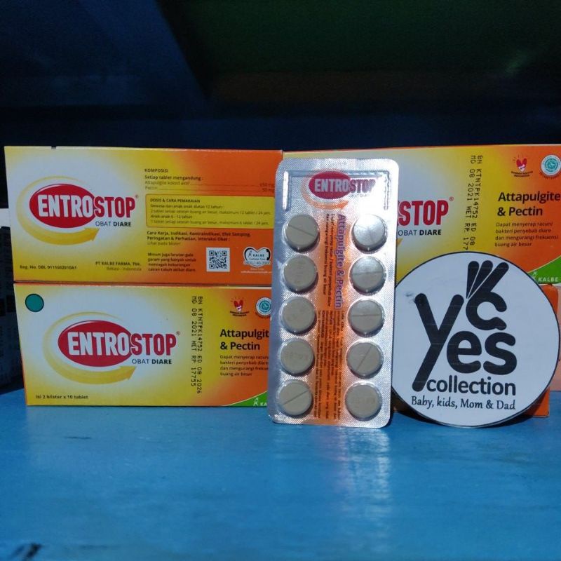 Entrostop Tablet 1 blister 10 Tablet Obat Mencet Diare buang air Besar BAB