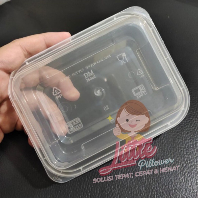 (ISI 50pcs)THINWALL Rec 360ML KOTAK PANJANG  - FOOD CONTAINER BOX