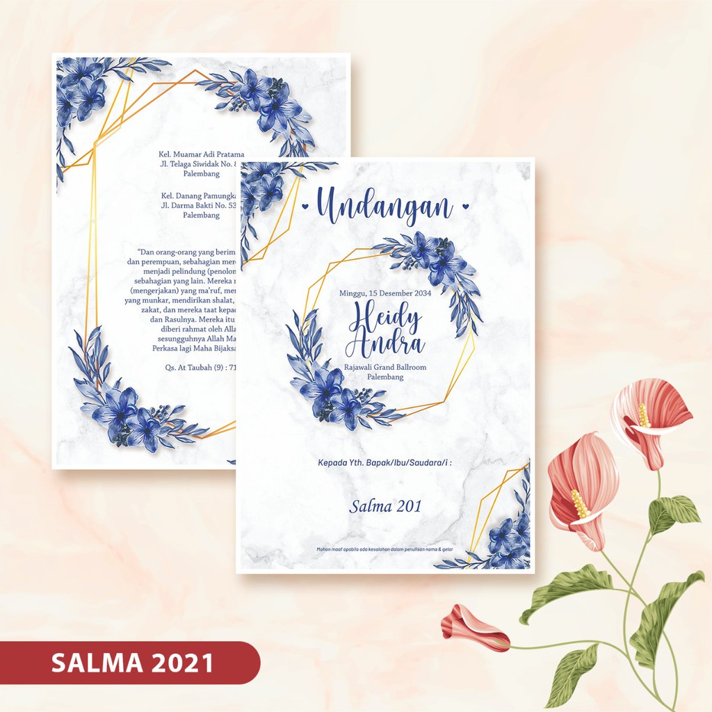 UNDANGAN PERNIKAHAN / KHITANAN SALMA 197 & SALMA 201 DESAIN APIK