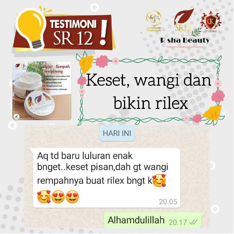 LULUR REMPAH BENGKOANG SR12 / LULUR PENCERAH / LULUR CALON PENGANTIN / LULUR PENGANTEN STANDART BPOM