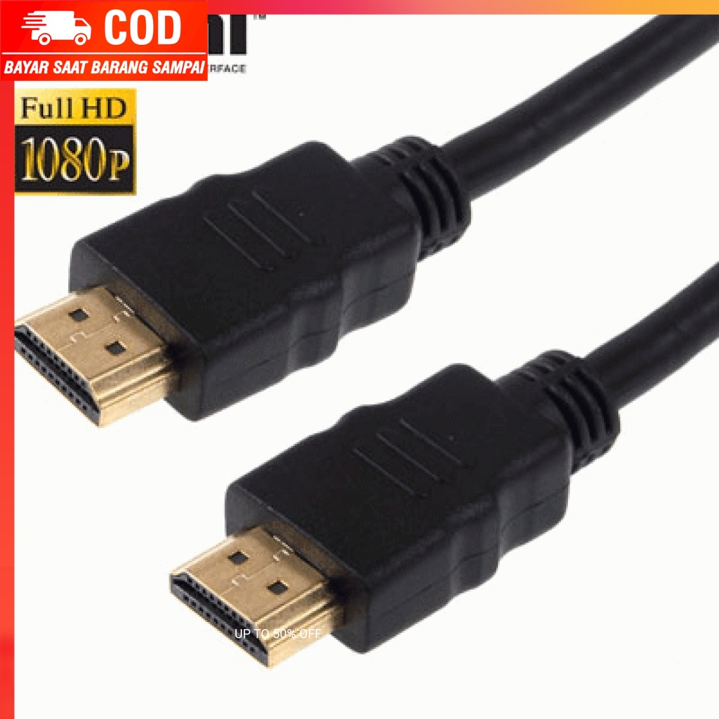 (100% BARANG ORI) High Speed HDMI to HDMI Cable OD7.3mm Gold Plated 4K - 5m