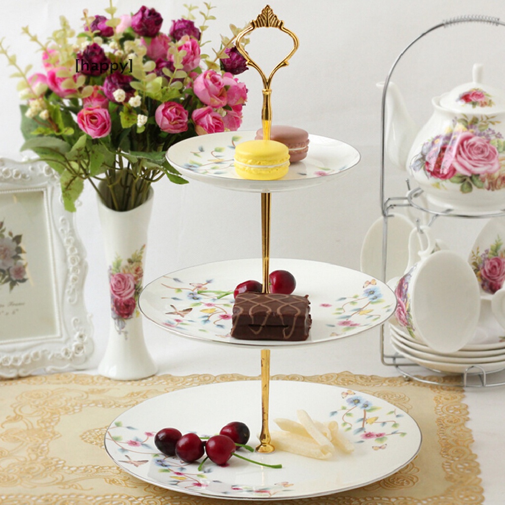 1 Set Stand Holder Piring Kue 3 Atau 2 Tingkat