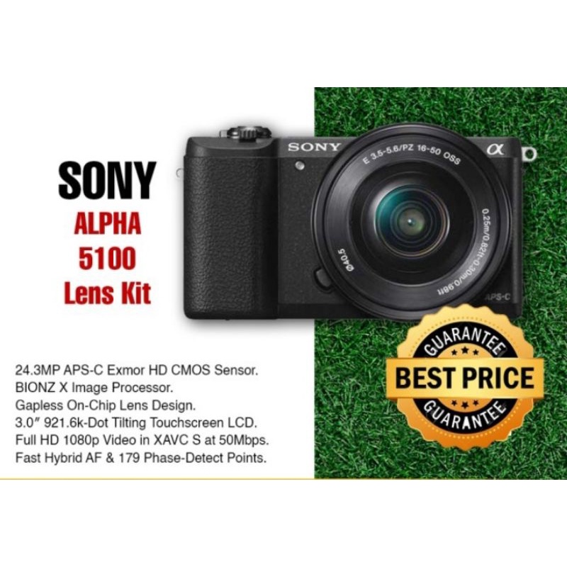 Camera Kamera Mirrorless Sony A5100 Lens Kit