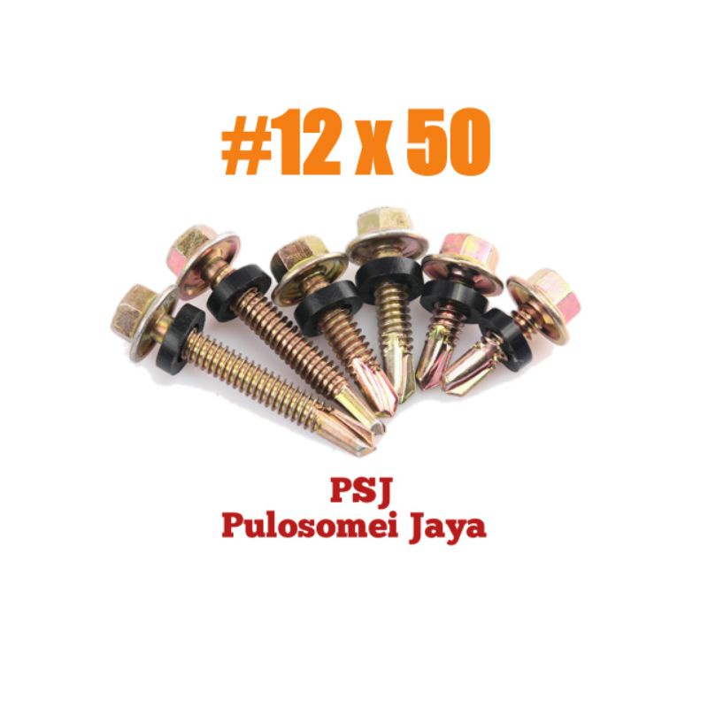 Sekrup Roofing 12 x 50 / Roofing Baja Ringan / Sekrup Baja Ringan