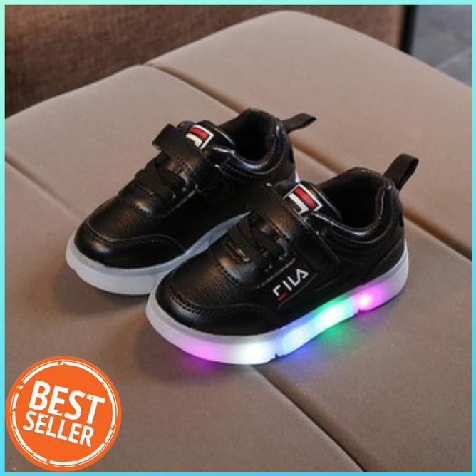 Jlyw Sepatu Anak Perempuan Sneakers Velcro Dengan Lampu Led 6F2K