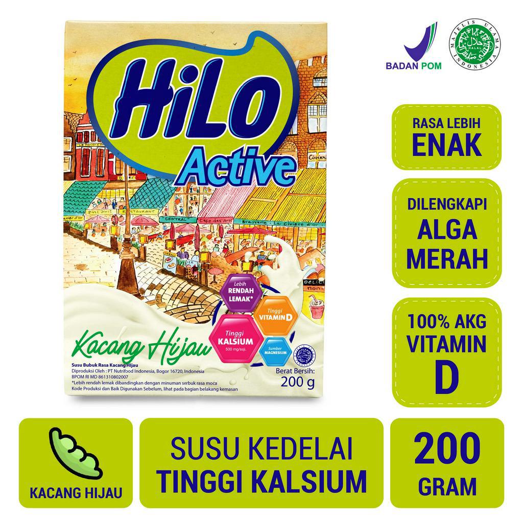 

Hilo Active Kacang Hijau 200 gram - Soy Milk Susu Tinggi Kalsium