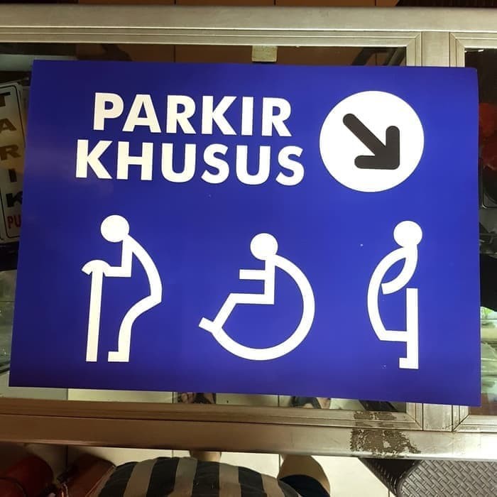 PARKIR KHUSUS STICKER LABEL K3 RAMBU 40X30CM A3 MANULA WANITA HAMIL