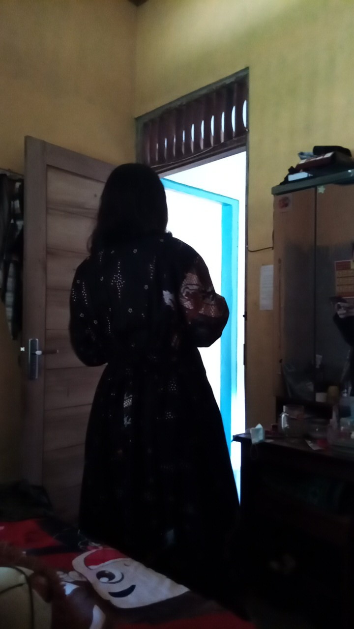 Batik Couple Gamis Batik Maura Sania Ruffle Ori Ndoro Jowi Dnt Size M L Xl All Size