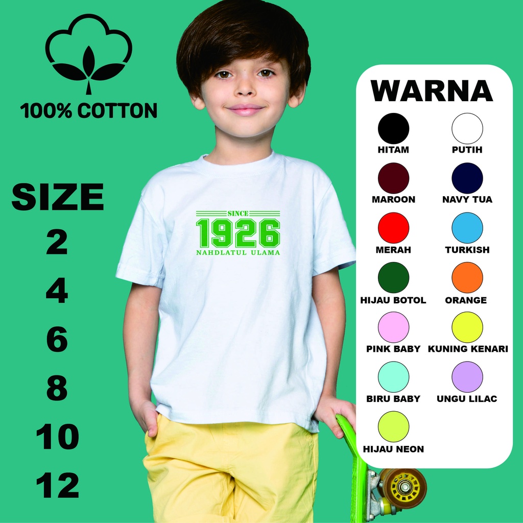 Kaos NU / Baju NU anak/ kaos distro NU 1926 KIDS
