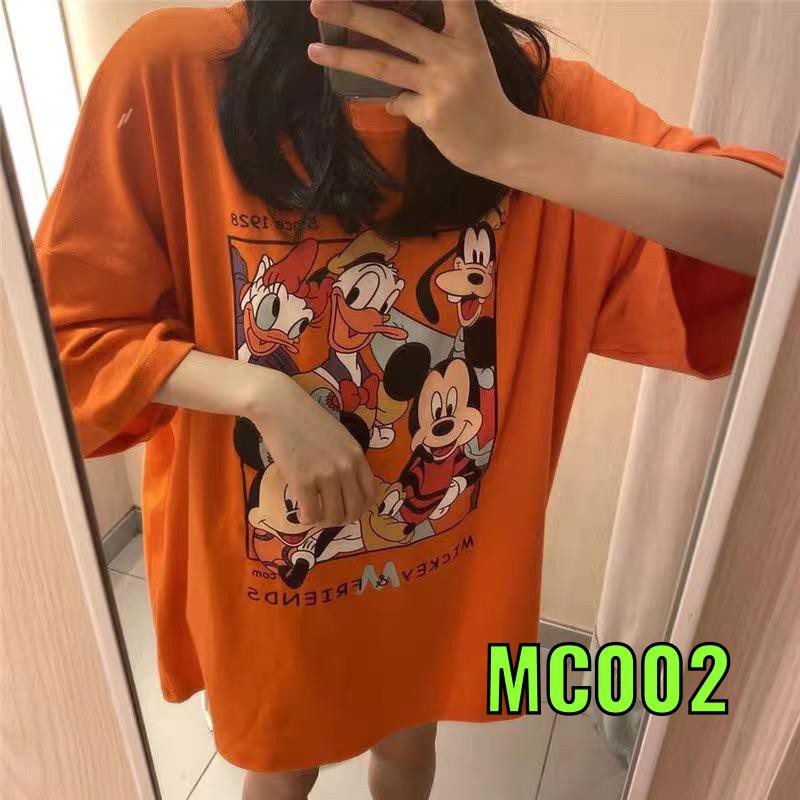 Oversize Tee Tshirt Model Longgar Utk Wanita Motif Mickey Mouse MC002
