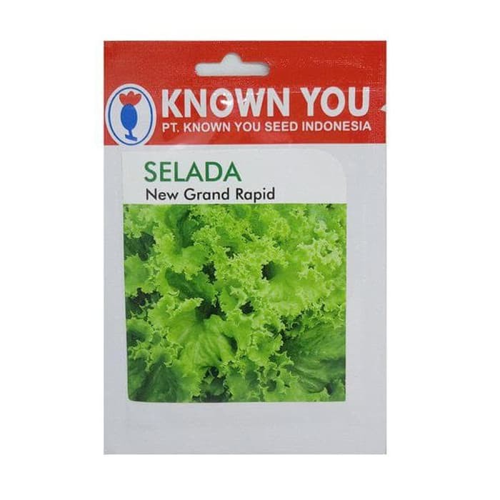 SELADA NEW GRAND RAPID 5 GRAM PACK KECIL Benih Biji Selada Hijau Keriting Known You Seed sayuran hidroponik