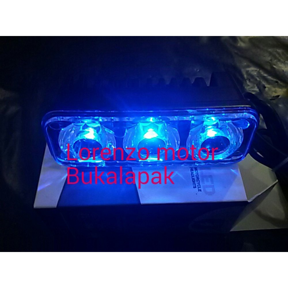 Lampu tembak kabut sorot strobo 3 modul Rtd E 03