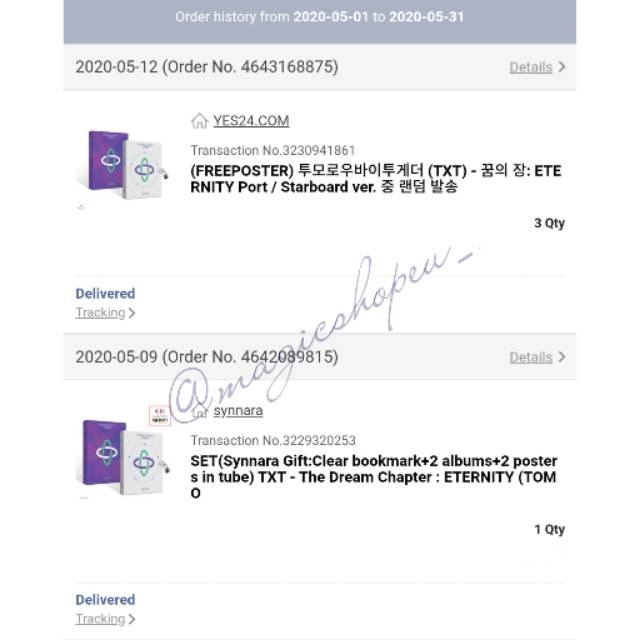 PELUNASAN TXT TDC ETERNITY WEB (YES24 & SYNNARA)