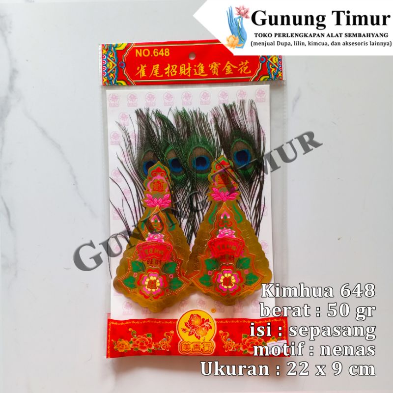 Kimhua Kimfa Hiasan Altar Sembahyang 648 / Kimhua Timbul Motif Bunga