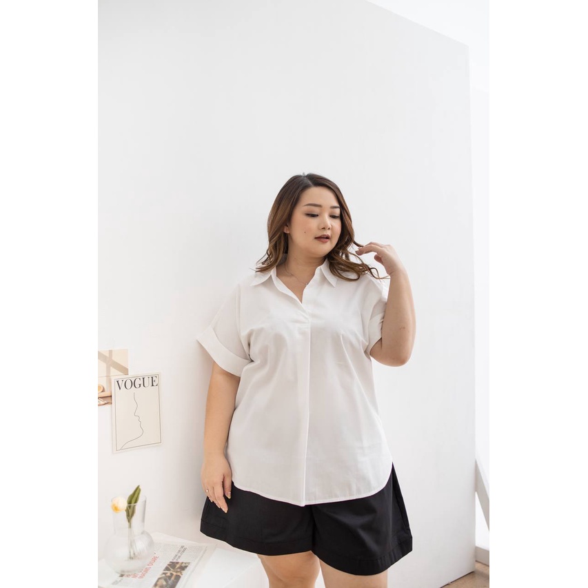 BIGSIZE Hara Shirt - Atasan Kemeja Casual