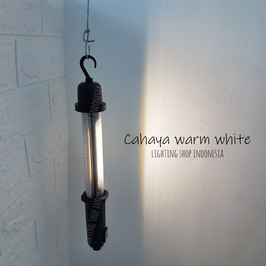 L414 Lampu gantung led baterai charge senter emergency portable working